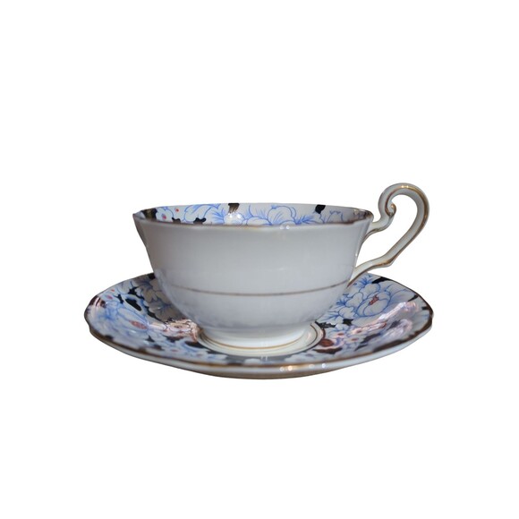 Victoria C&E Bone China England Teacup & Saucer Set – Peony Pattern – Vintage - Picture 2 of 5